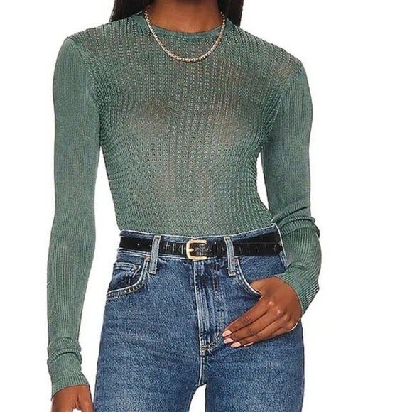 Free People H20 Crew Pullover in Jaded - Picture 5 of 6